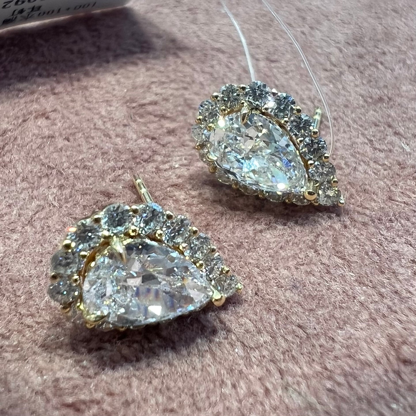k18 labgrown diamond earrings