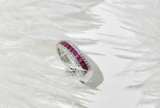 NATURAL RUBY 925silver ring 0.8CT