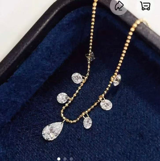 k18 labgrow diamond necklace