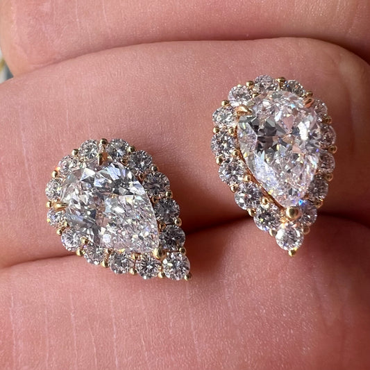 k18 labgrown diamond earrings